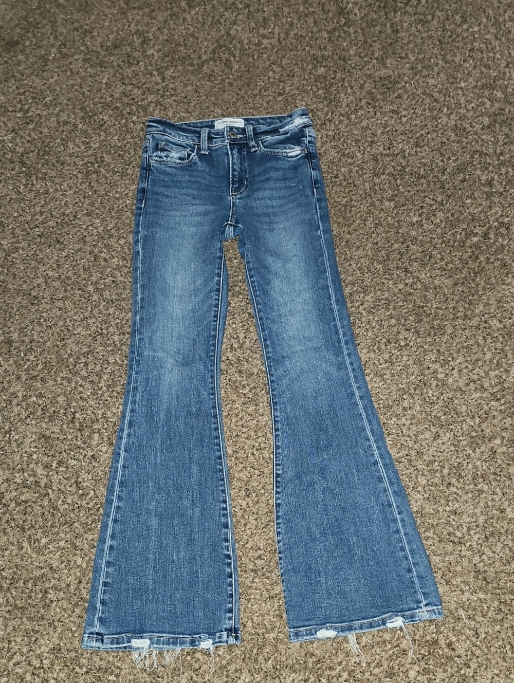 Flying Monkey Womens Sz 23  Flare Jeans!! 30" Inseam, Like New Condition!